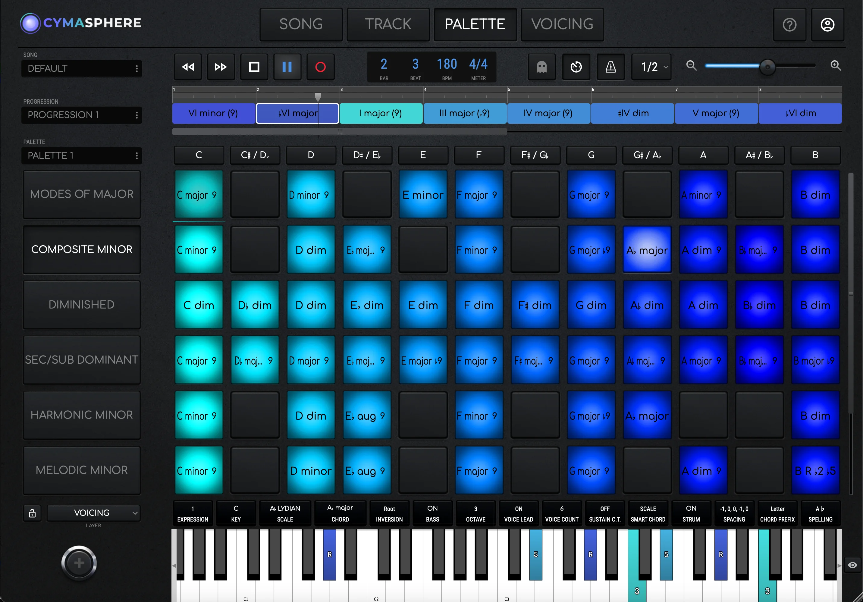 Cymasphere Harmony Palette