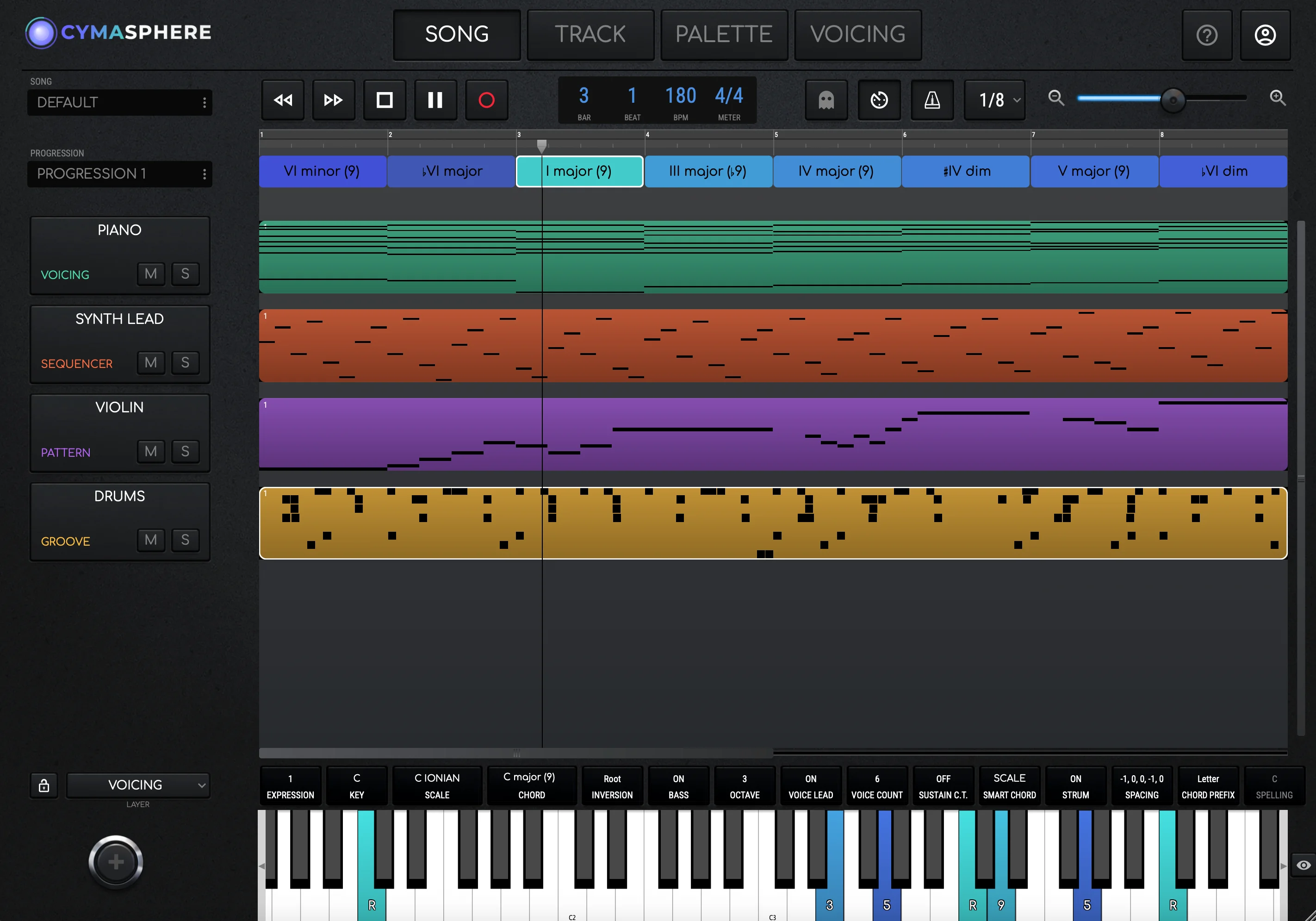 Cymasphere Song View